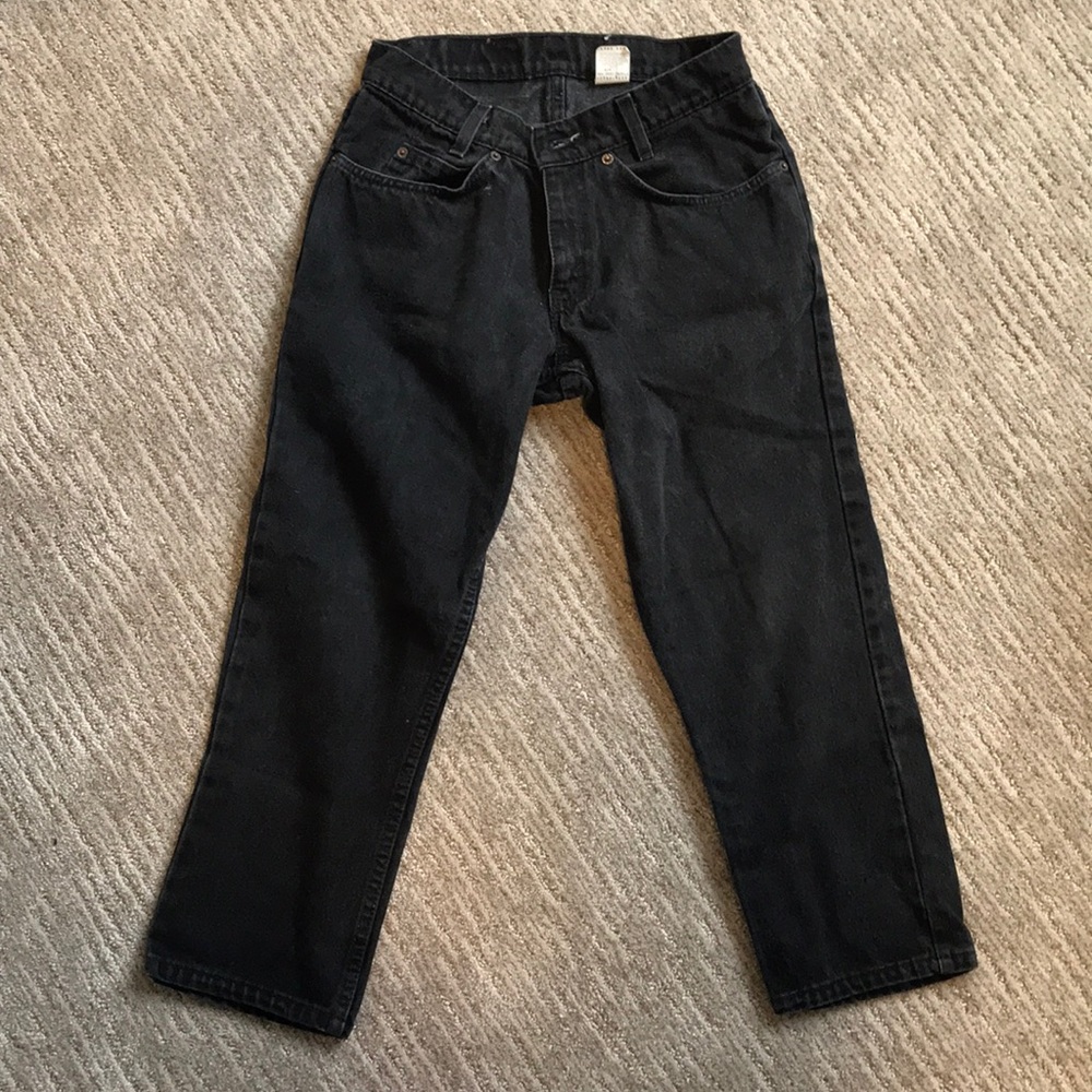 Vintage Levi’s Black High Waisted Cropped Jeans